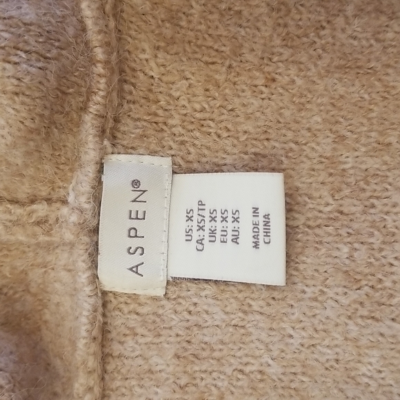 NWT Aspen Cozy Hooded Fairisle Duster Cardigan, size XS, oatmel/white - Picture 6 of 13